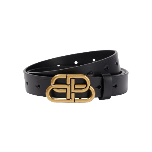 Slim leather belt